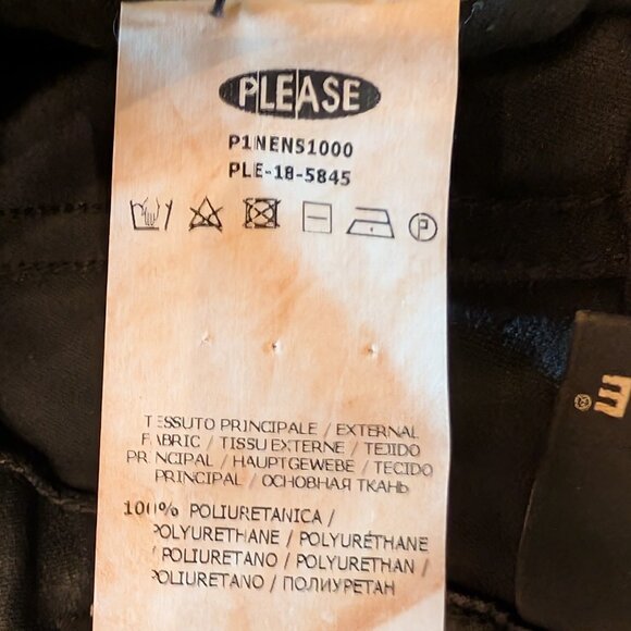 PLEASE Made In Italy European Style 100% Polyurethane Jeans Size X Small - Picture 3 of 15